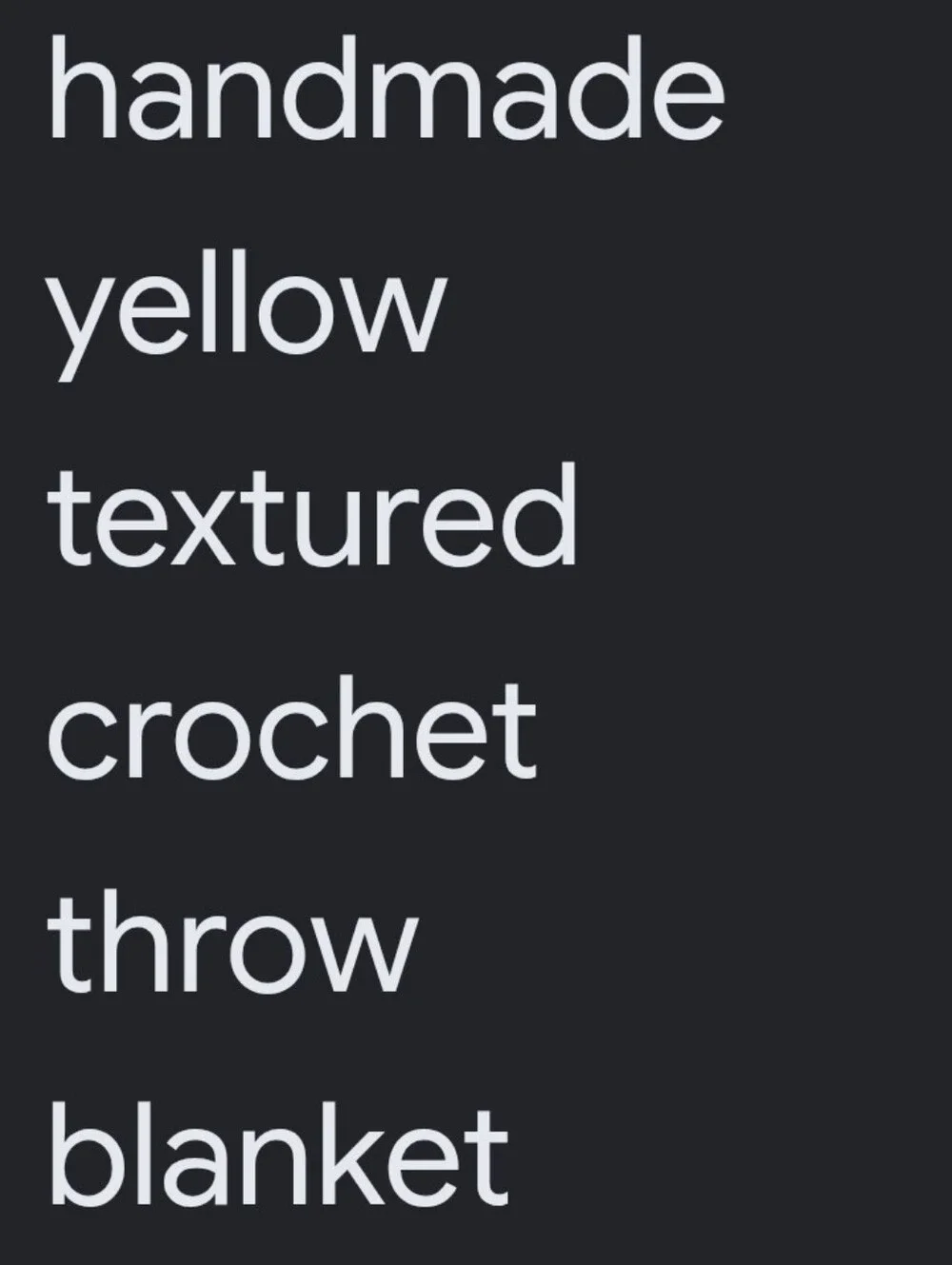 Handmade Mustard Crochet Blanket - Super Warm&Cozy💛